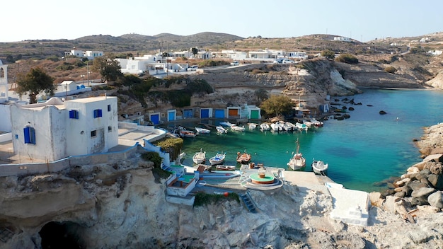 Milos is a volcanic island in the Aegean Sea Greece