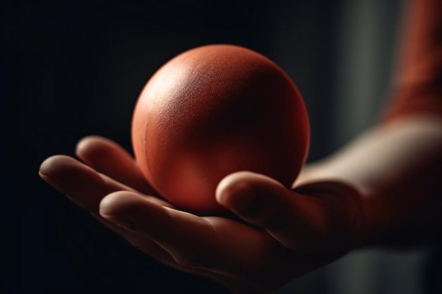 Min hand holds stress ball tackles anxiety