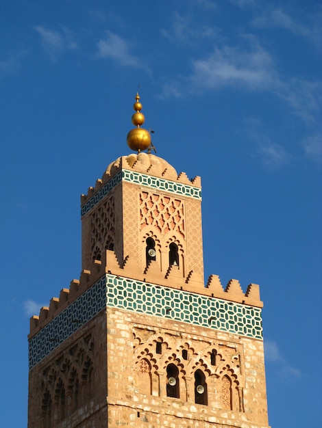 minaret in Marrakech, Morocco