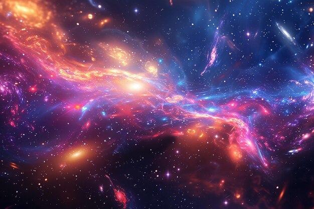 Mindblowing image of a distant galaxy cluster reve generative ai