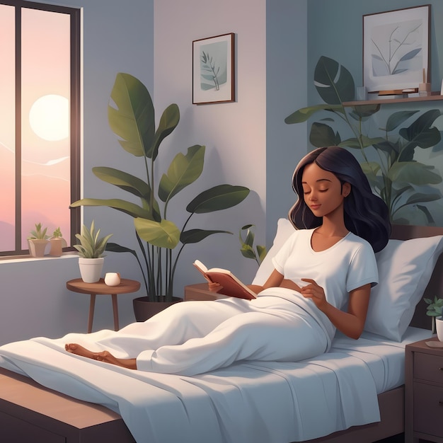 Mindful Sleep Oasis AI Generated Illustration for World Sleep Day