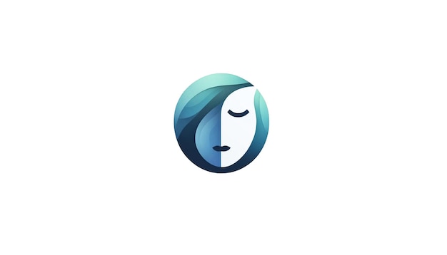 Mindfulness Meditation App Logo Calm Abstract Face Design