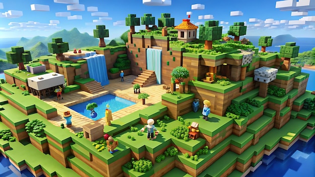 Minecraft in game background and cakes