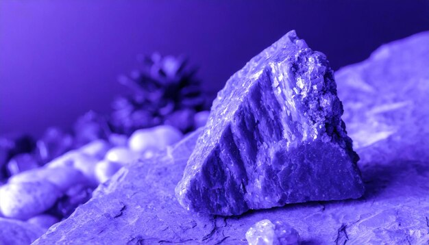 Photo mineral organic purple stone