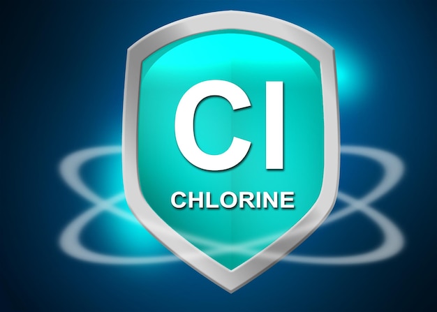 Photo minerals chlorine shield for health concept