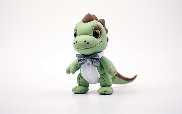 Photo mini dinosaur doll on white