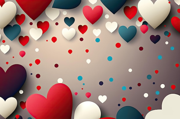 Photo mini hearts background vector illustration made by aiartificial intelligence