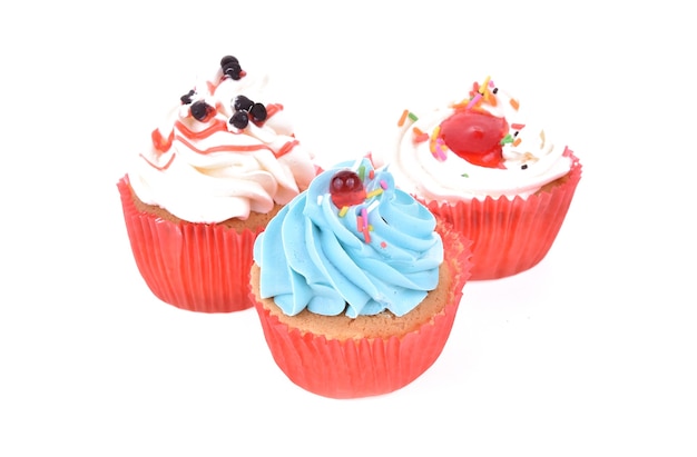 Mini tasty cupcake isolated