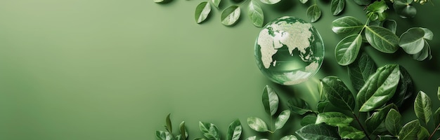 A Miniature Globe Surrounded by Lush Green Leaves in a Natural Setting