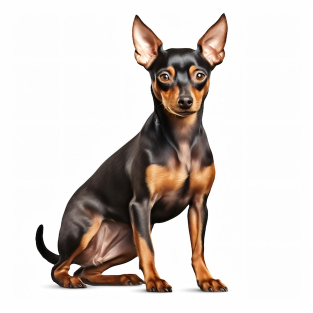 Miniature Pinscher clipart isolated on white background