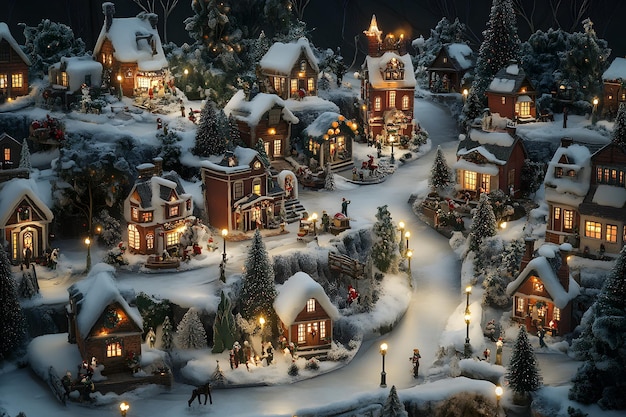 Photo a miniature winter wonderland