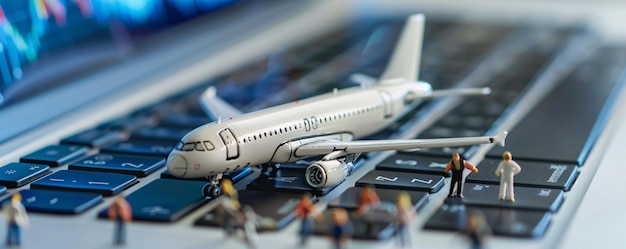 Miniature world travel planning and aviation concept