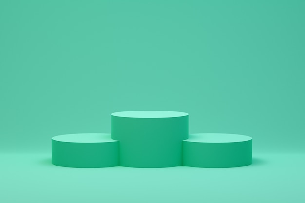 minimal abstract Green podium for product presentation