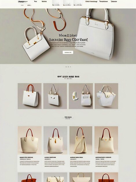 Photo minimal brand selling white bags