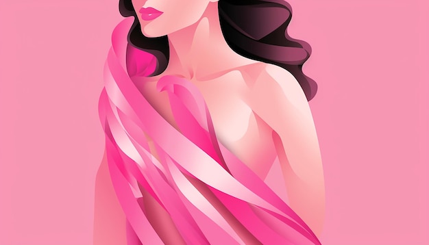 Minimal Breast cancer awareness month poster design