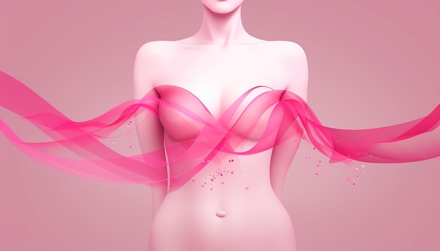 Minimal Breast cancer awareness month poster design