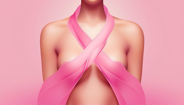 Minimal Breast cancer awareness month poster design