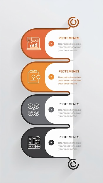 Minimal business infographic design template with four options or steps process workflow template