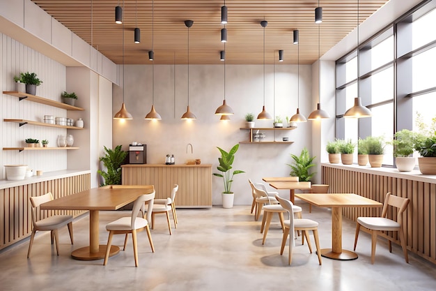 Minimal coffee cafe indoor