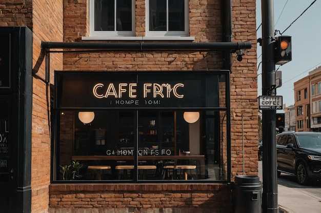 Minimal Coffee Shop Sign Mockup