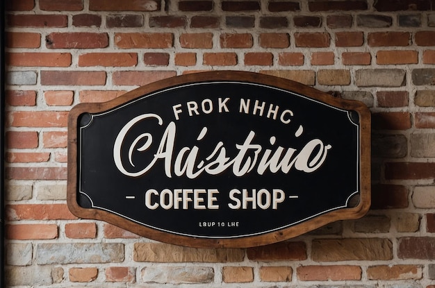 Minimal Coffee Shop Sign Mockup