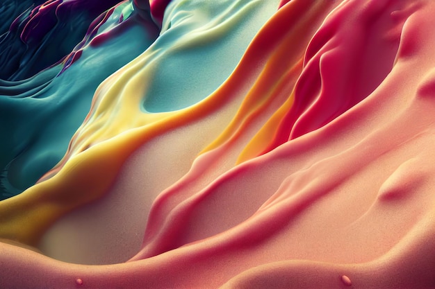 Minimal colorful abstract liquid movement background Close up macro concept Super texture twirls