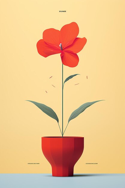 Minimal creative spring design for a poster