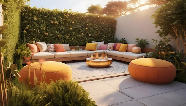 Minimal garden interior design