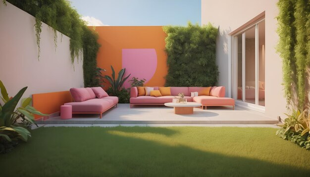 Minimal garden interior design