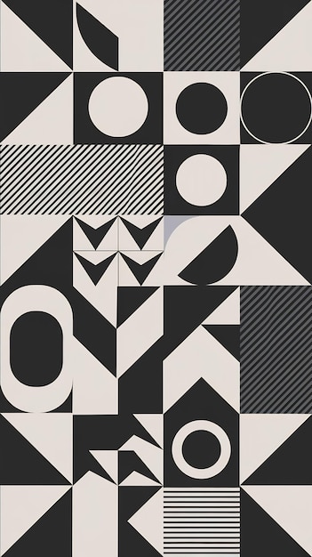 Photo minimal geometric background trendy backdrop with shape elements vector design abstract pattern