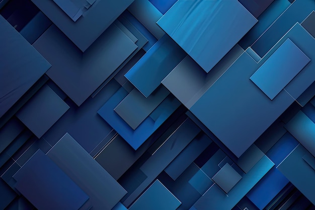 Minimal Geometric Background with Dynamic Blue Shapes