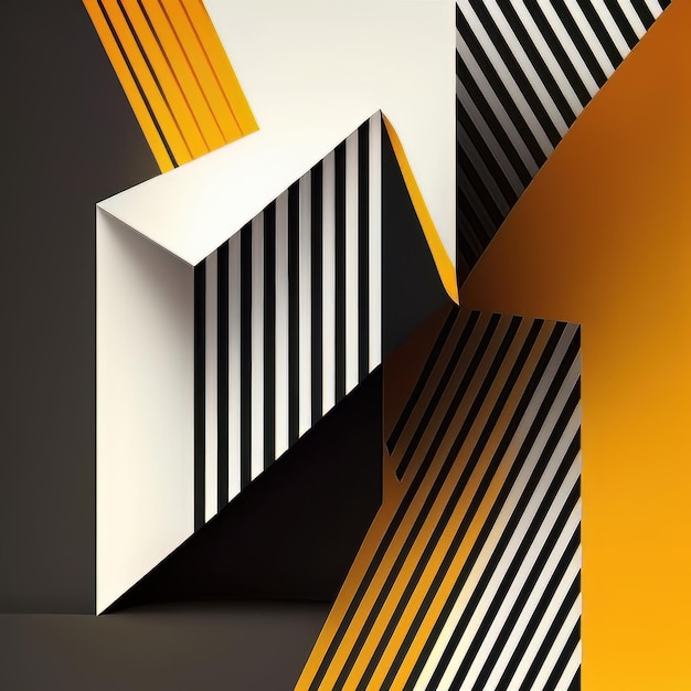 Minimal geometric stripe shape background Background for branding Illustration AI Generative