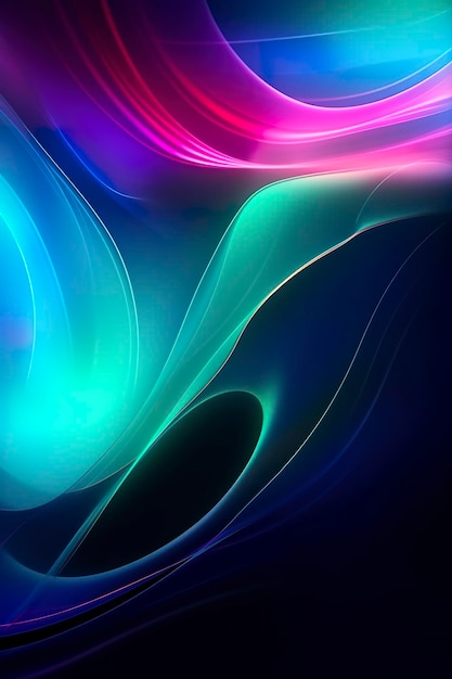 Minimal gradient background with flowing lights neon colors white and silver glowing shiny sweeping curving smooth design 8k cinematic generate ai