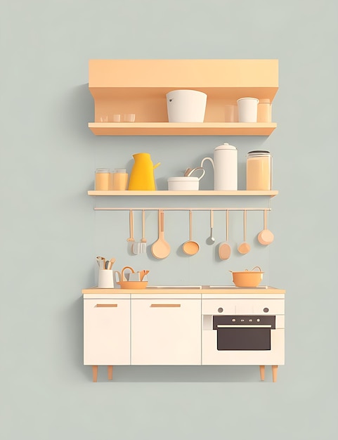 Minimal kitchen rack design