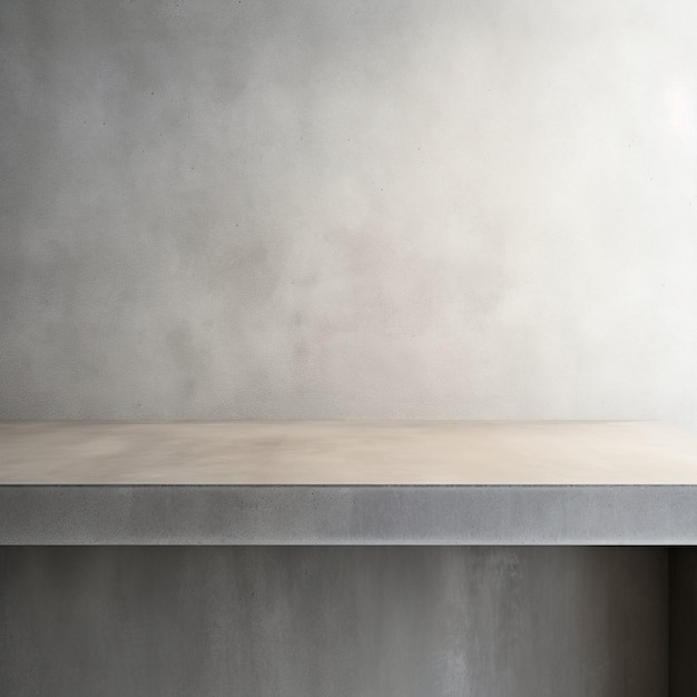 Photo minimal loft polished gray concrete cement bathroom vanity counter and wall background and copy space