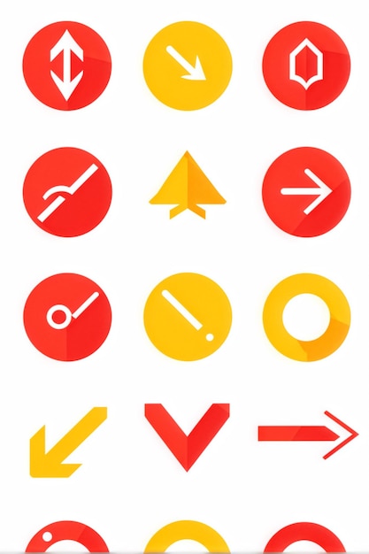 Photo minimal navigation arrows and icons set