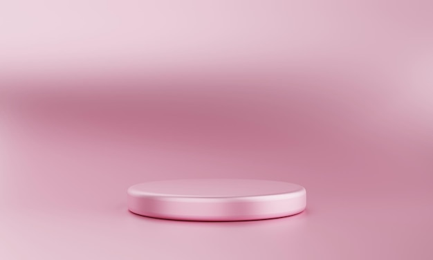 Minimal pink podium stage background Abstract object scene for advertisement concept