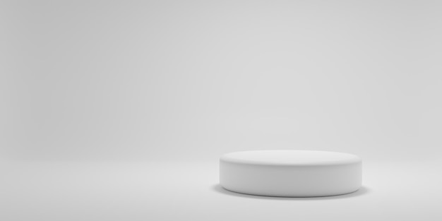 Minimal product podium with white wall