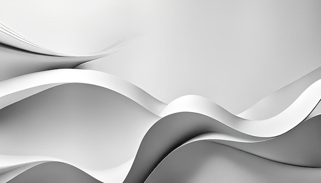 Minimal smooth wavy lines white background