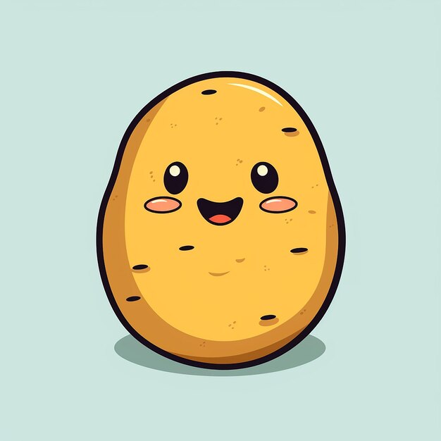 Minimal vector illustration of a potato