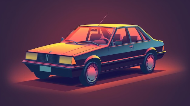 Minimalist 1980s Car Design