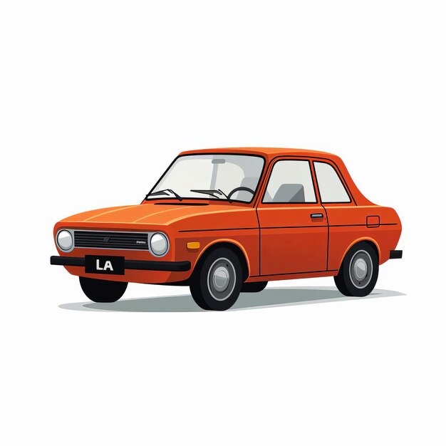 Minimalist 2d Lada Logo Vintage Soviet Realism Car Illustration