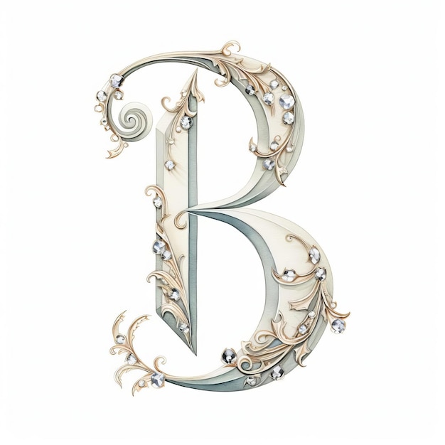 Minimalist 39b39 Lettermark Logo With Rhinestones In Jimmy Choo Style