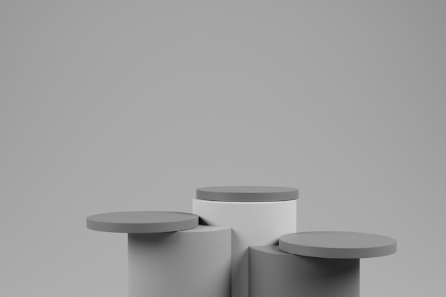 Minimalist 3d podium for product background on 3d rendering