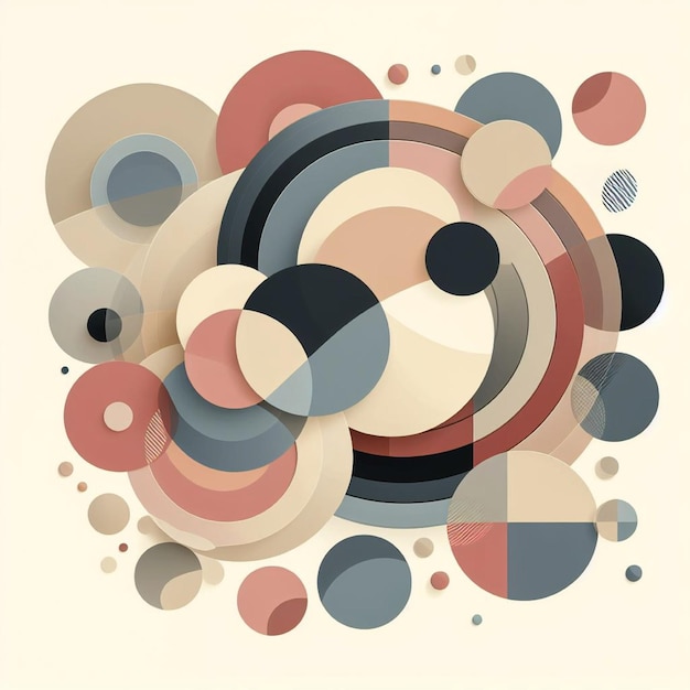 A minimalist abstract artwork using soft shades of cre Generative