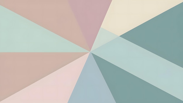 minimalist abstract background intersecting geometric shapes in pastel colors generative ai