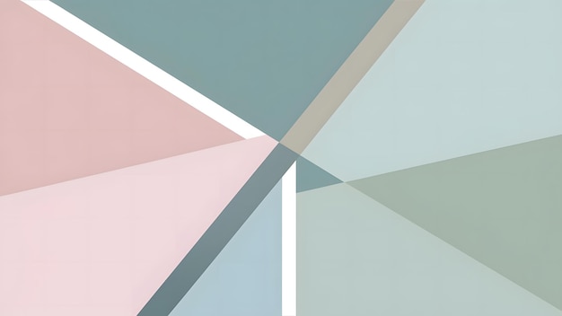 minimalist abstract background intersecting geometric shapes in pastel colors generative ai