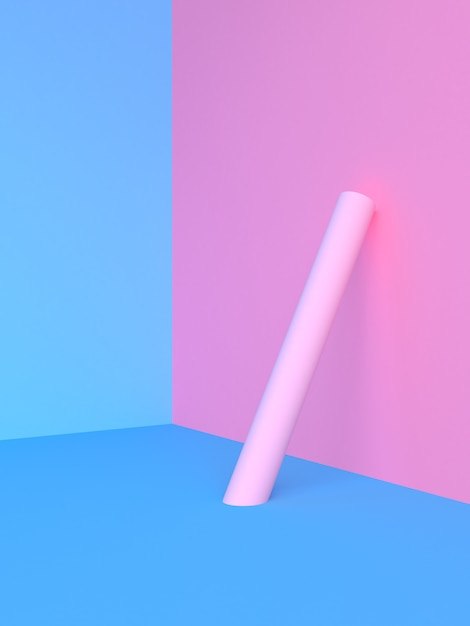 Minimalist abstract background, primitive geometrical figures, pastel colors, 3D render.