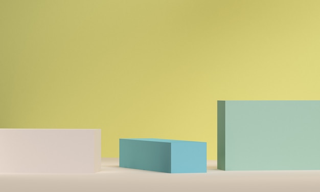 Minimalist abstract, primitive geometrical figures, pastel colors, 3D render.