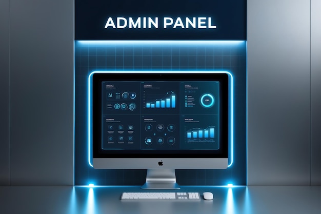 Photo minimalist admin dashboard design